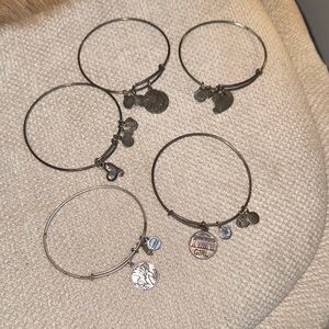 Alex and Ani Silver Charm Bracelet Collection